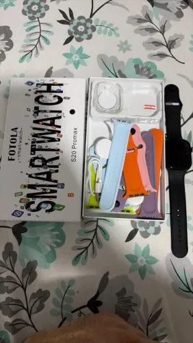 Kit Smartwatch Fotola S20 Promax + 7 Pulseiras Coloridas (Novo/Completo)