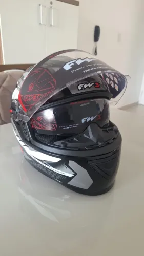 Capacete de Moto FW3 GTX FOX 60 Grafite NOVO