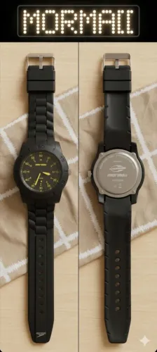 Relógio Masculino Mormaii Pulseira Preta Emborrachada - Original - Estado de Novo