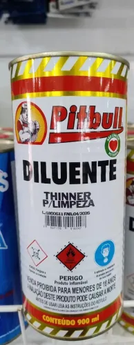 Thinner para Limpeza - Diluente Pitbull 900ml