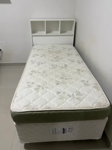 KIT CAMA SOLTEIRO (BOX,COLCHÃO E CABECEIRA)