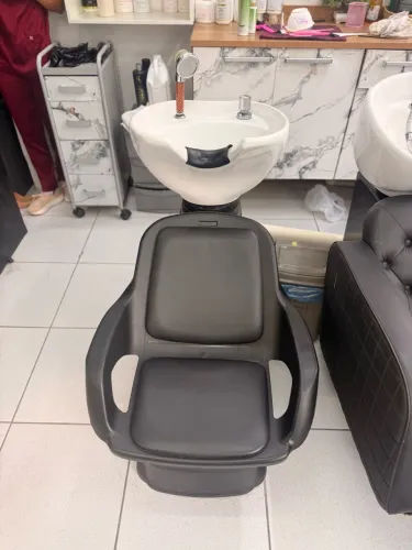 Lavatório para salão de beleza com Cuba de porcelana e ducha especial