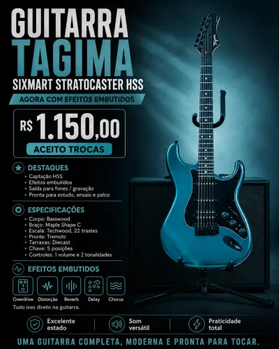 GUITARRA TAGIMA SIXMART HSS