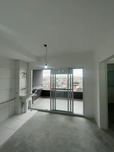 Porta de alumínio branco 2,70 x 2,50 m 3 folhas de vidro
