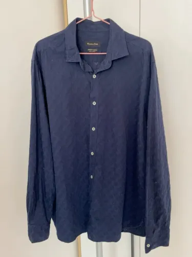 Camisa Masculina Massimo Dutt Azul - Usada