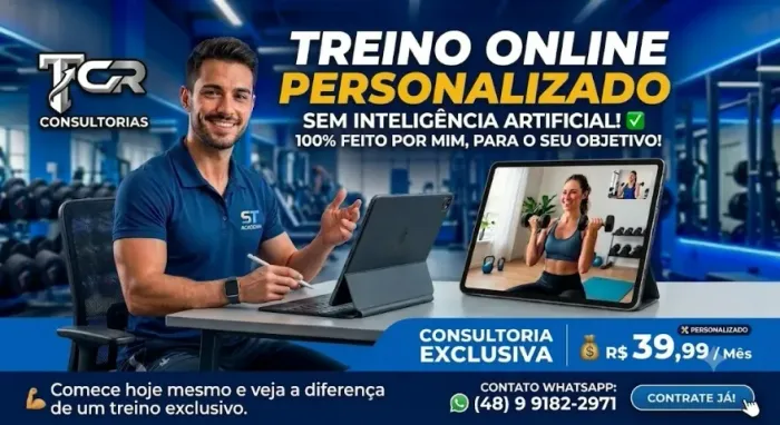 Consultoria de Treino Online Personalizado - Avaliação Mensal - Personal Trainer