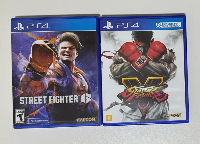 Combo jogos de PS4 Street Figther V e 6 envio olx