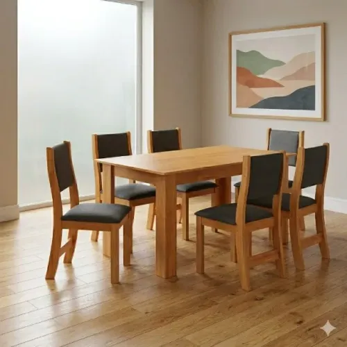Mesa de jantar com 6 cadeiras EM ESTOQUE 