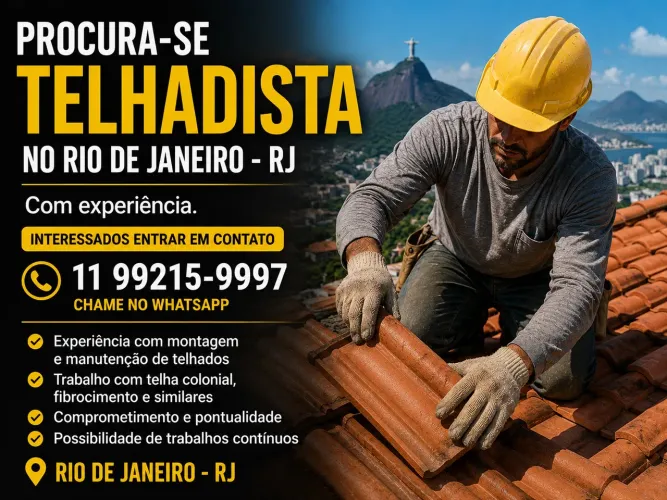 TELHADISTA NO RIO DE JANEIRO - RJ