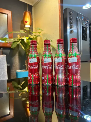 Lote 4 Garrafas Coca-Cola Alumínio Natal 2014 - Impecáveis (Coleção)