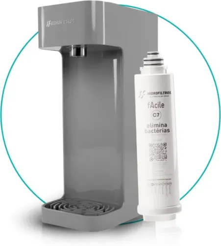 [NOVO] Purificador Facile C7 (Branco/Cinza) - Proteja-se da Água Barrenta!