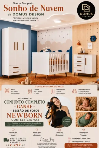 Quarto infantil completo + ensaio fotográfico newborn