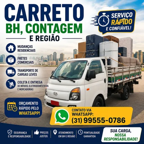 CARRETO<br><br>BH, CONTAGEM<br><br>E REGIÃO