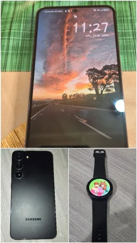 Galaxy s23 com 256GB de memória + Galaxy watch 4 40mm