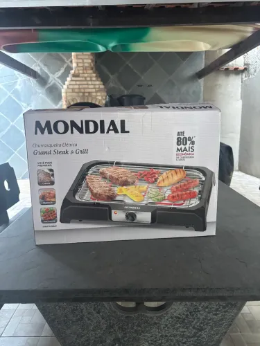 MONDIAL Churrasqueira Elétrica, Preto, 1800W, 110V - CH-05