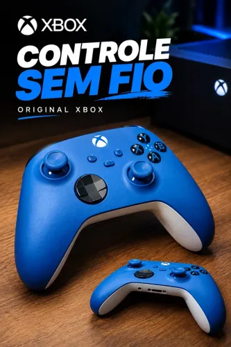 Controle Xbox Original Sem Fio Azul - Impecável, Apenas 3 Meses de Uso!