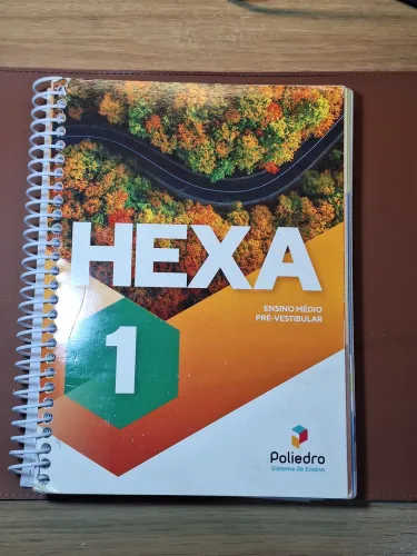 Coleção Poliedro Hexa completa 2024, volumes 1 a 4, usada, pré-vestibular.