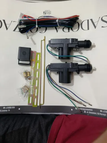 Kit trava elétrica 2 portas universal