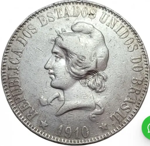 2000 Réis 1910, prata 0.900