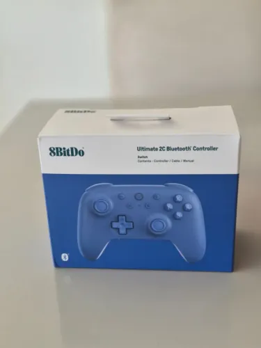 Controle Bluetooth 8BitDo Ultimate 2C p/ Switch e Switch 2 Azul - Caixa - Novo