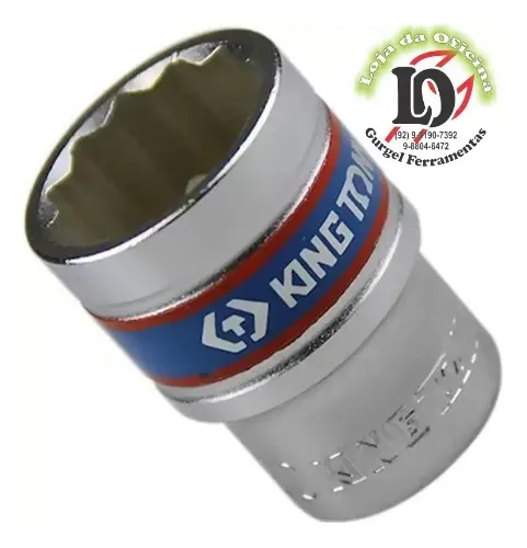 Soquete Estriado 19mm - 1/2" - King Tony-KT433019MR