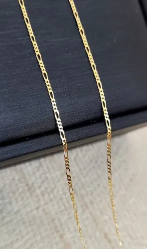 Corrente 3x1 fina diamantada Ouro 18k DESCONTO