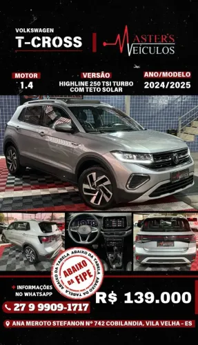 Volkswagen T-Cross Highline 1.4 TSI Flex 16V 5P AUT 2025