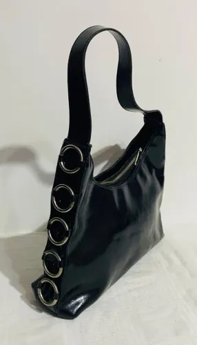 Bolsa de Ombro Vintage preta 