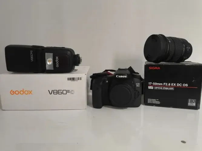 Kit 70D Sigma 17-50 godox v860III