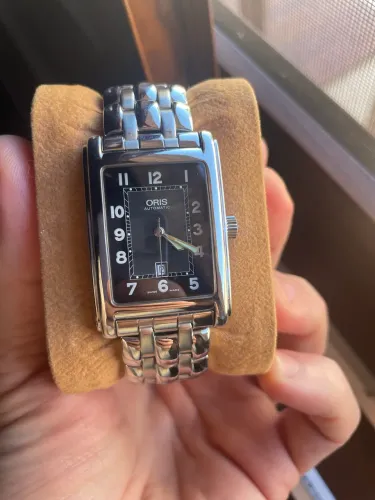 Relogio Oris ratangular, bracelete original, raridade.