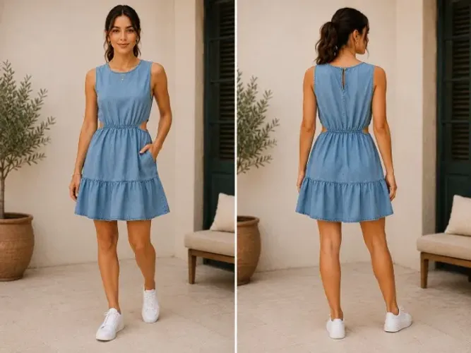 Vestido Jeans Infantil ZARA