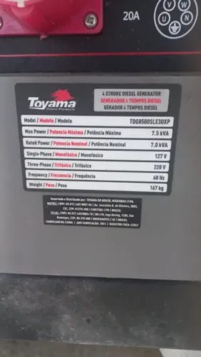 Vende se gerador  a diesel 7.5 kya