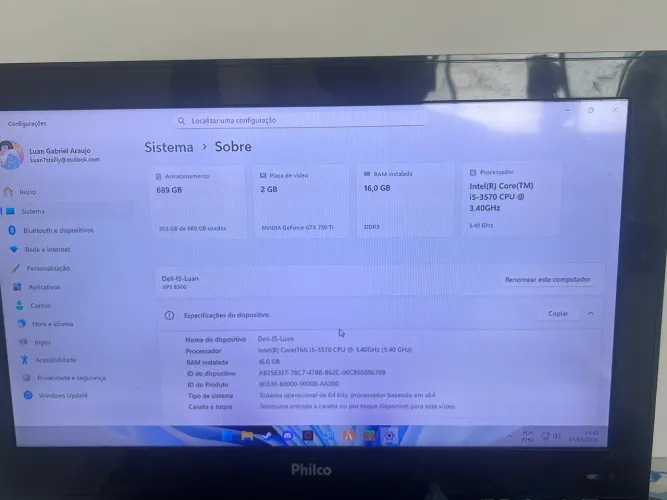 Pc Gamer 16gb, gtx 750 ti, I5 armazenamento 689