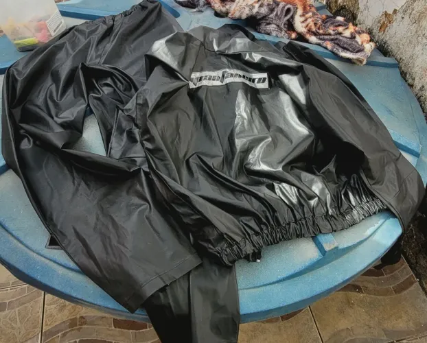Roupa plástica de moto para chuva