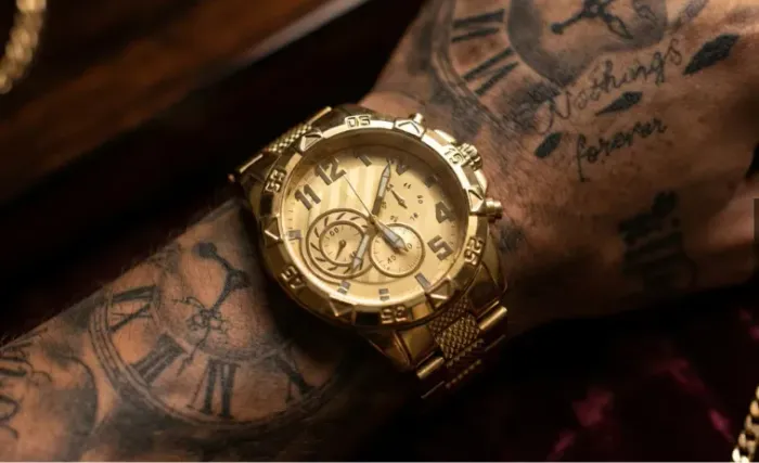 Relógio Masculino Dourado Luxo Premium - Analógico