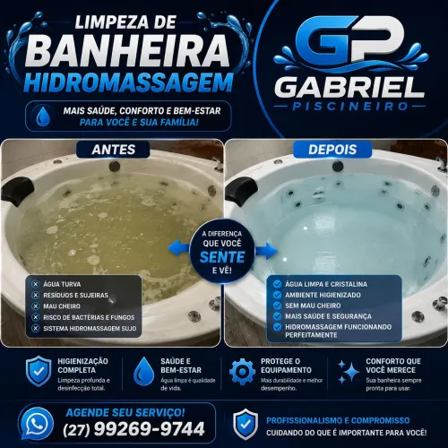 Limpeza de banheira hidromassagem