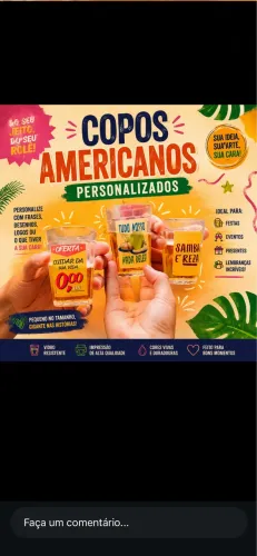 Copos americanos personalizados