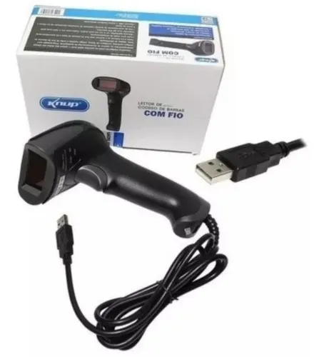 Leitor de código de barras com fio 