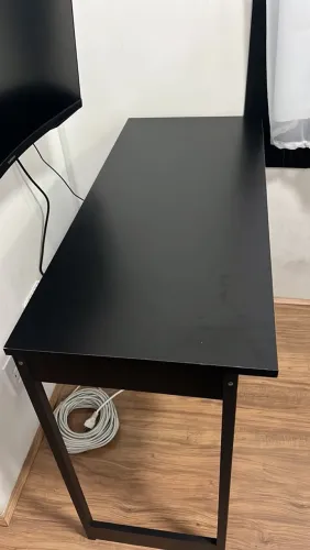 Mesa De Escritório Industrial Multiuso 90cm Pés De Ferro