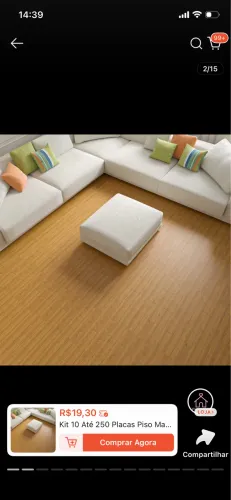 Piso em madeira autocolante