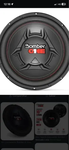 Auto falante bomber 10 polegadas 200w
