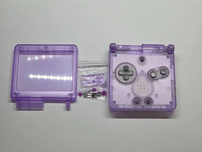 Carcaça Game Boy Advance GBA Roxo Claro Translúcido