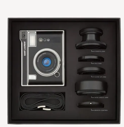 LOMO?INSTANT CAMERA ADORNED WITH THE SAINT LAURENT SIGNATURE COLLABORATION LOMOGRAPHY