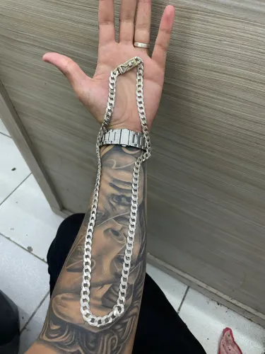 Corrente de Prata 9MM 70 CM