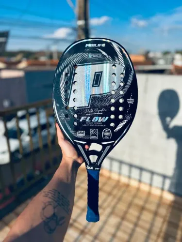 Raquete Beach Tennis Prolife Flow Carbono 3K Holográfica