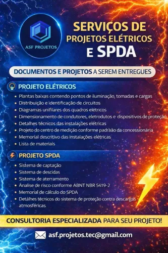 Projetos elétrico e Projetos SPDA