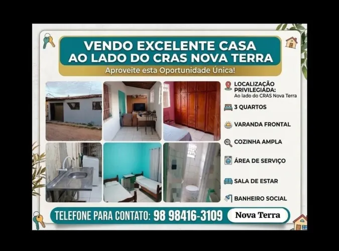 Vende-se casa Nova Terra