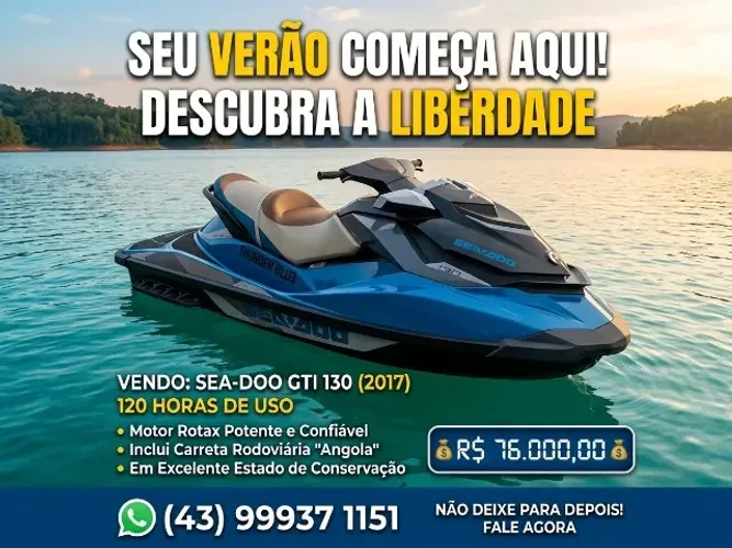 Sea-Doo GTI 130 de 2017 - 120hr de uso