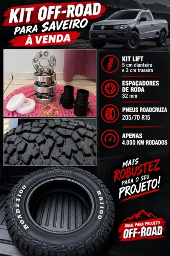 Kit lift completo + espaçador e pneus