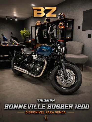 TRIUMPH BONNEVILLE BOBBER 1200 - Baixo Km - Impecável